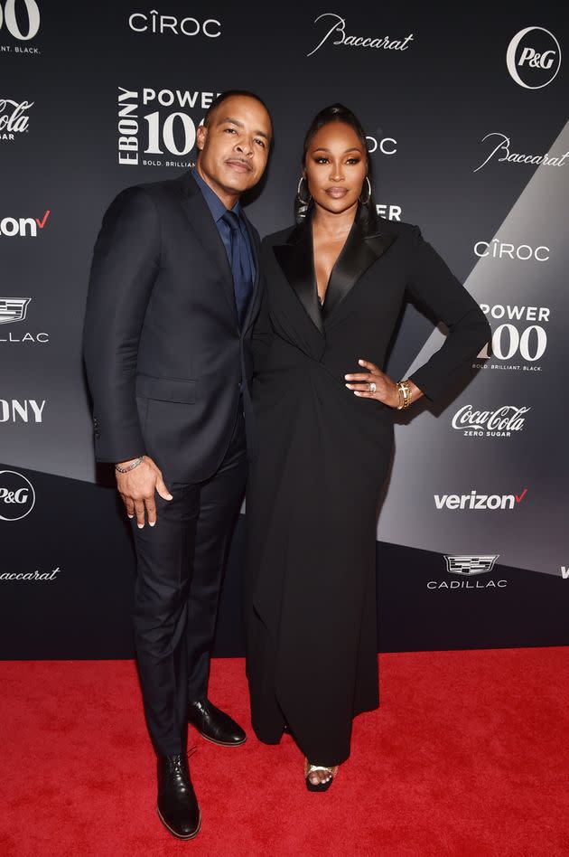 Mike Hill and Cynthia Bailey at the 2021 Ebony Power 100 presented by Verizon at The Beverly Hilton in Beverly Hills, California. (Photo: Alberto E. Rodriguez via Getty Images)