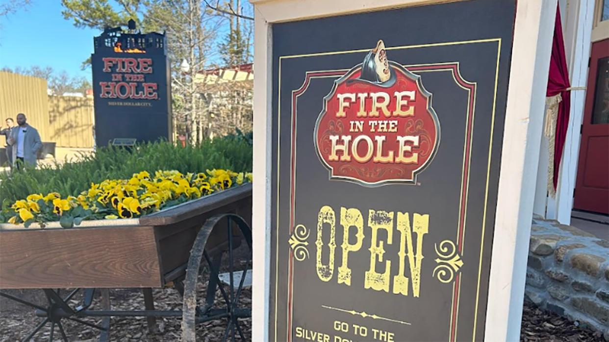  Look at the sign on Fire in the Hole. 