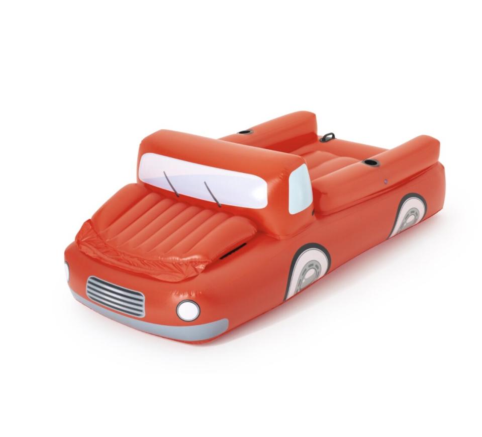 Red Vinyl Inflatable Big Red Truck Lounger