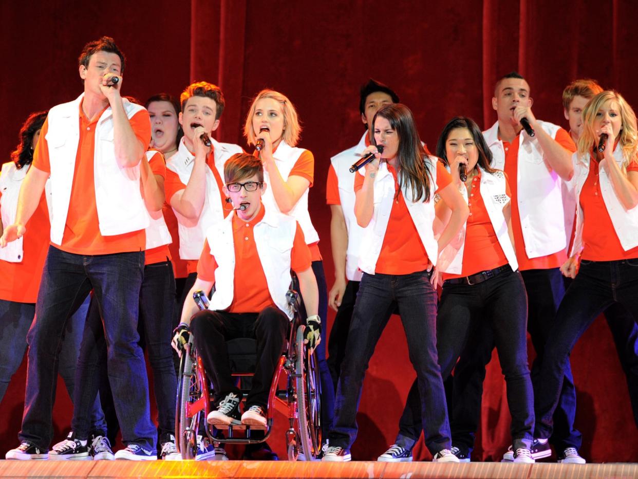 The cast of Glee: Getty Images