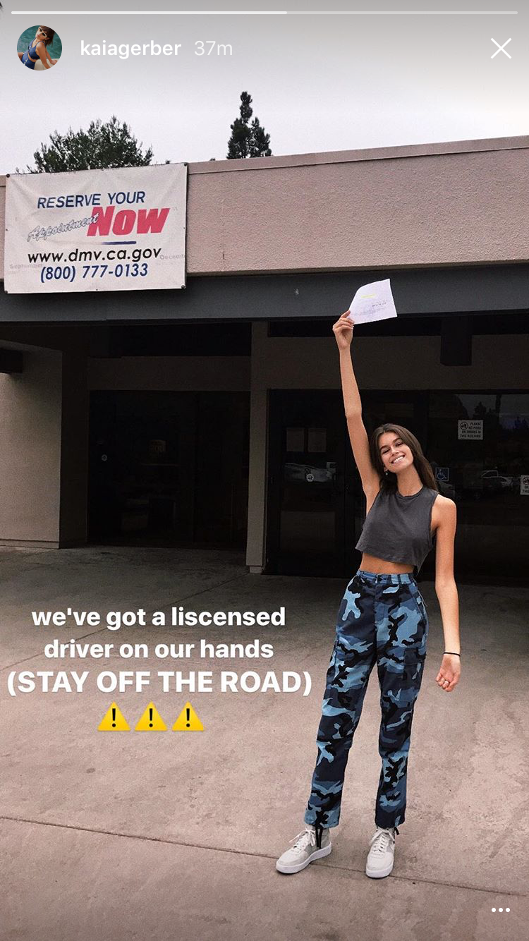 The teen couldn't wait to hit the DMV when it reopened after the holiday weekend!