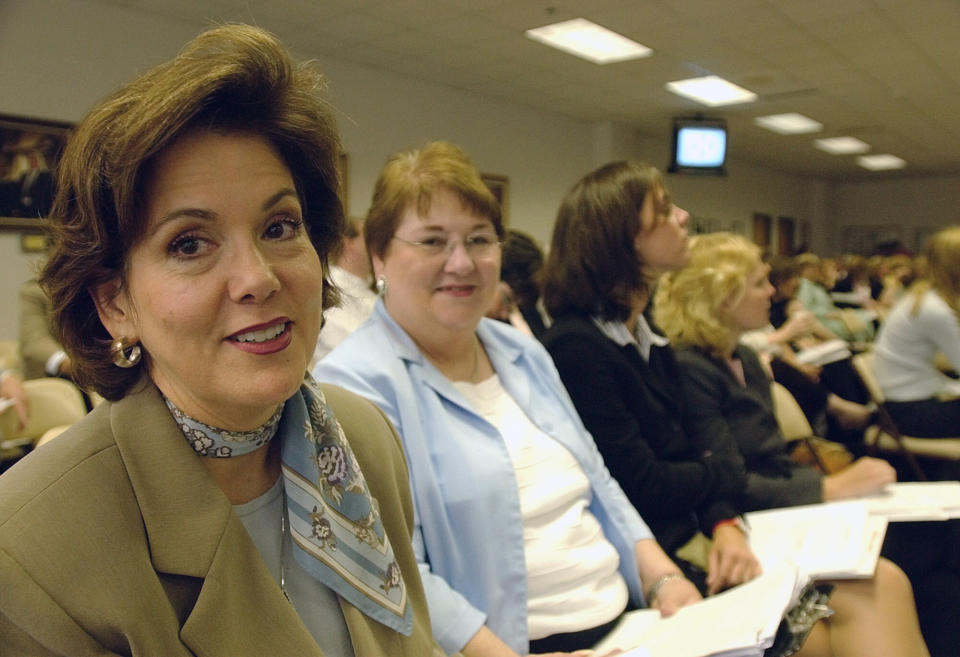 Dianne Hensley, pictured here in 2004, is a Republican elected to her judicial post in 2014. Though she declines to conduct same-sex marriages herself, she notes that she directs couples to officials who will. (Photo: Harry Cabluck / ASSOCIATED PRESS)