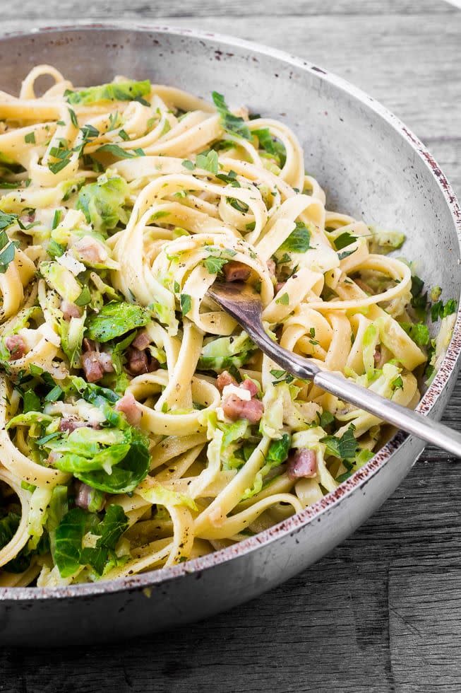 Brussel Sprouts Carbonara