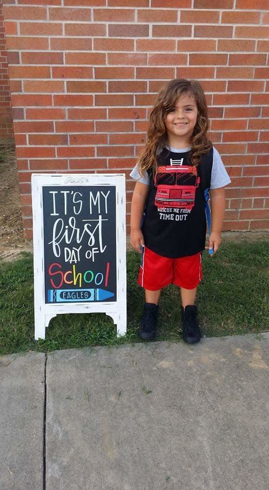 Four-year-old Jabez Oates had his first day of pre-K on Thursday. (Photo: Jessica Oates)