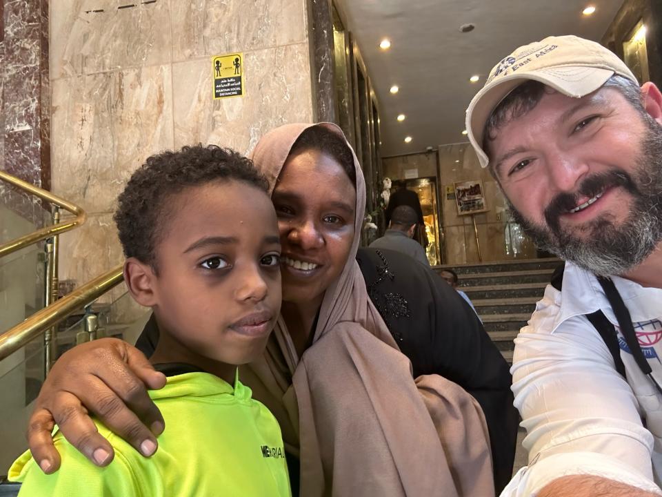 Bryan Stern with family he rescued 