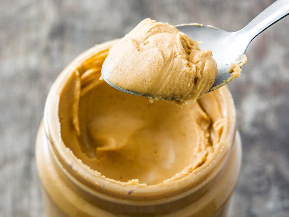 jar of peanut butter and spoon