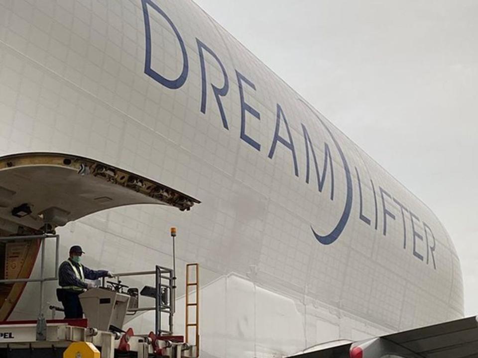 Boeing Dreamlifter COVID-19 cargo