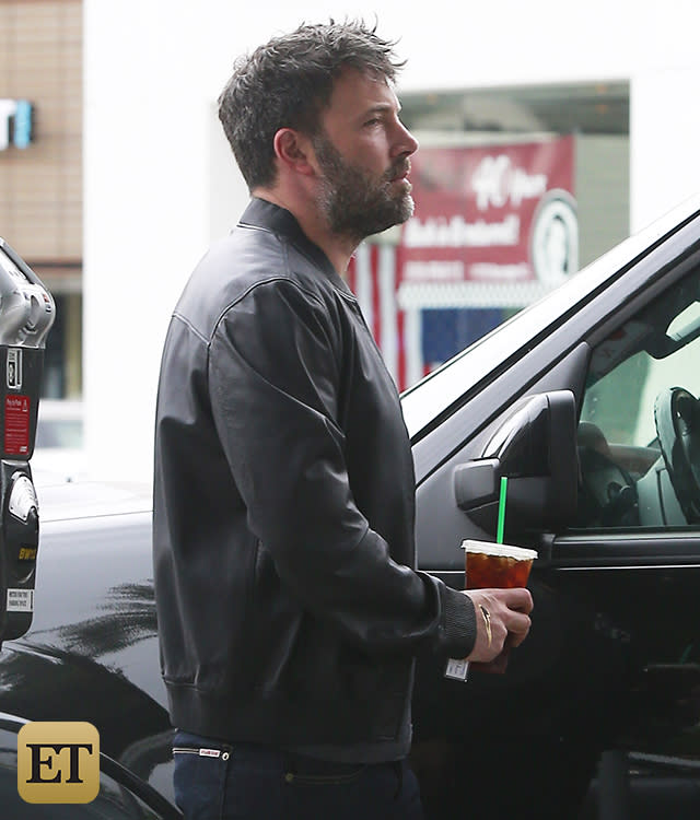 Obviously, Ben Affleck has seen better days. The 42-year-old actor was spotted on Sunday in Los Angeles, having returned from his trip to the Bahamas with Jennifer Garner and their three kids -- 9-year-old Violet, 6-year-old Seraphina, and 3-year-old Samuel. Ben was clearly not in the best of spirits going for a coffee run in Brentwood, California, following the news that he and Jennifer are splitting after a decade of marriage. <strong>WATCH: New Details on What Went Wrong in Ben Affleck and Jennifer Garner Split</strong> FameFlynet FameFlynet FameFlynet Ben and Jen were in the Bahamas with their children as news broke of their split last Tuesday, with the <em> Batman v Superman</em> star departing on Friday, July 3, alone. According to an eyewitness, Ben appeared "very nervous," and "seemed uncomfortable" at the docks, where he was transported to a private airport. FameFlynet On Saturday, Ben was spotted riding around on his motorcycle and in his SUV, an eyewitness telling ET he appeared "sad and despondent." Ben was driving around for an hour and a half, not stopping anywhere. He was also no longer wearing his wedding band, which he was spotted with a day before in the Bahamas. FameFlynet The A-list exes were cordial to each other during their family vacation, a source tells ET, though the two were locked in serious conversation at one point, with Ben appearing "distracted." "They seemed to just stare off into space out to the ocean a lot of the time, and were in total silence," the source says. Last week, a source close to the situation told ET the split is amicable, and that the two have been in therapy for close to two years trying to make things work. The source adds that they are believed to be working with a mediator on the terms of the divorce. No formal paperwork has actually been filed yet. <strong>PHOTOS: Ben Affleck & Jennifer Garner -- A Look Back at Their Romance</strong> Watch the video below for more on the former golden couple's split.