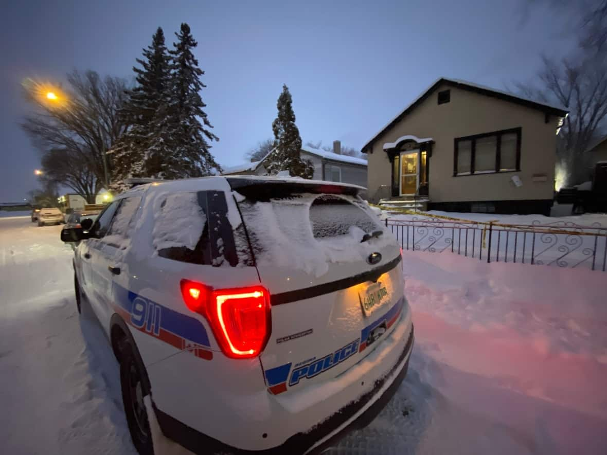 The body of a woman was found Tuesday afternoon at a house on the 1600 block Toronto Street, pictured. (Matt Howard/CBC - image credit)