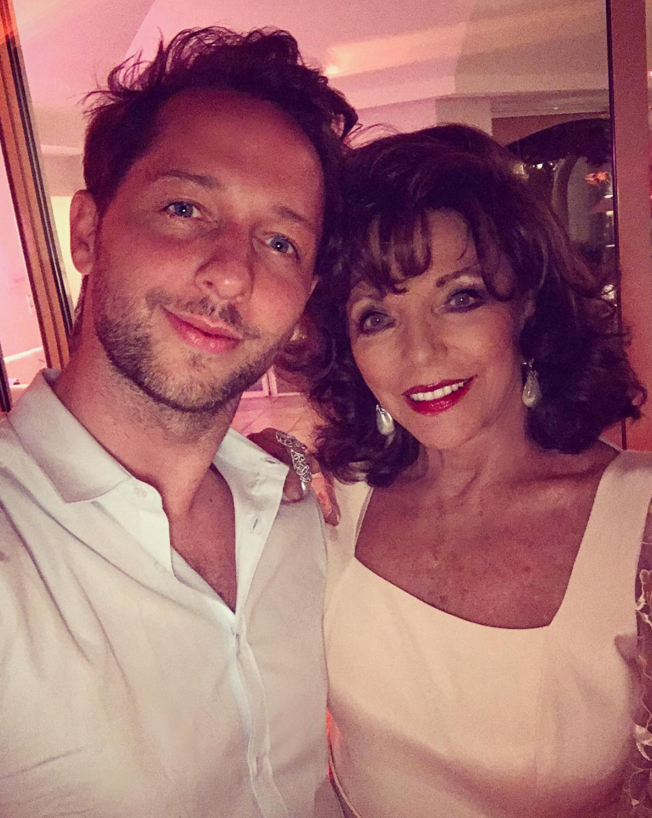 With Joan Collins