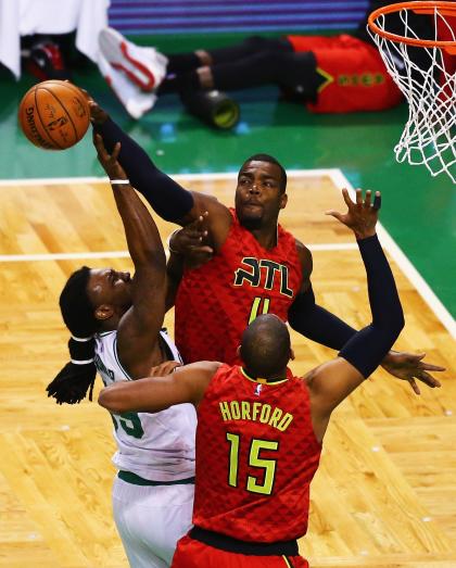 The Hawks frustrated the Celtics at the hoop throughout Game 6. (Maddie Meyer/Getty Images)