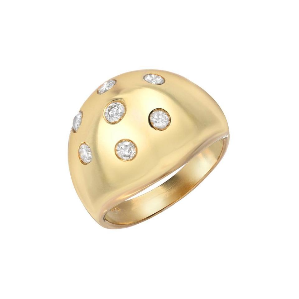 3) 14-Karat Dome Diamond Ring