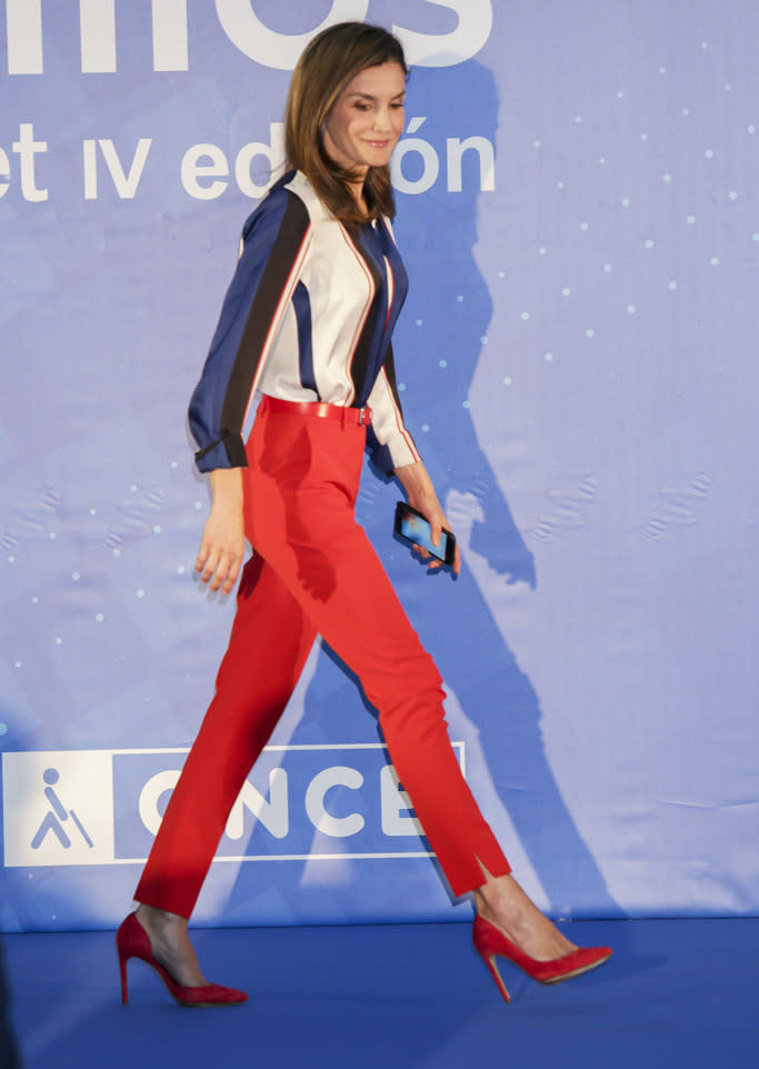 Queen Letizia of Spain Walks the Red Carpet in Carolina Herrera Shoes