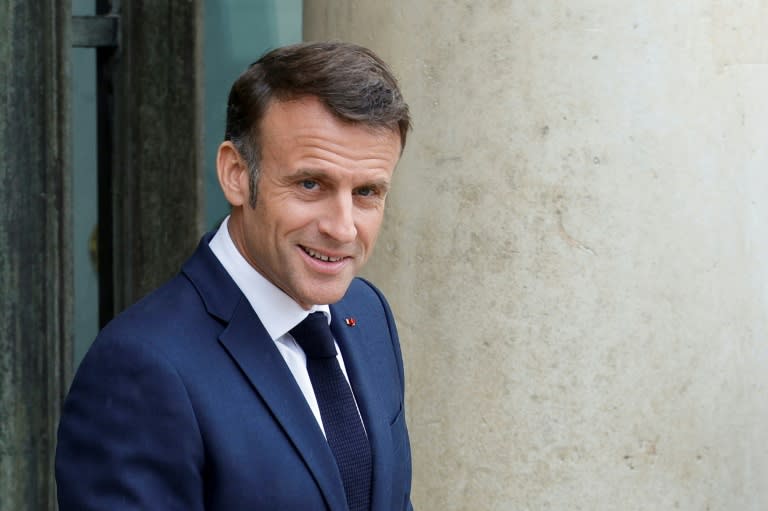 Le président français Emmanuel Macron, le 29 mai 2024 au palais de l'Elysée (Geoffroy VAN DER HASSELT)