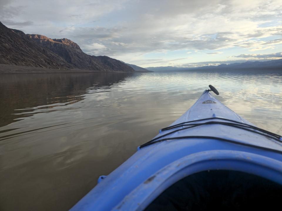 Kayaking at Badwater Basin on February 9, 2024.