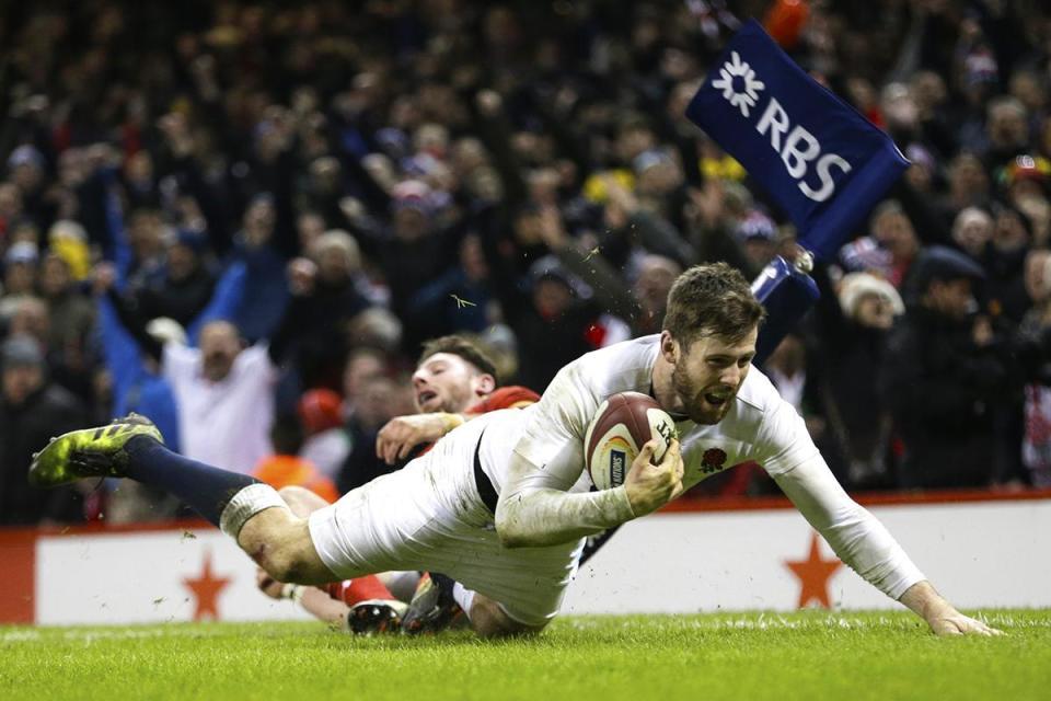 Elliot Daly crashes over to hand England victory against Wales last weekend (REUTERS)