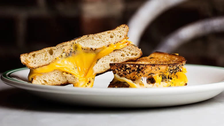 Everything bagel grilled cheese