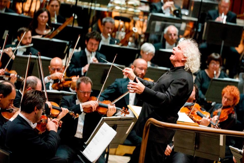 Sir Simon Rattle conducting the LSO (AFP/Getty Images)