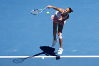 Tennis - Australian Open - Quarter-final - Melbourne Park, Melbourne, Australia, January 23, 2019. Czech Republic's Karolina Pliskova serves to Serena Williams of the U.S. REUTERS/Kim Kyung-Hoon