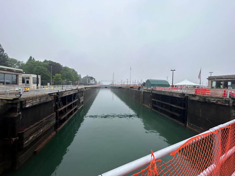 The Soo Locks are normally closed to visitors, except on Engineers Day when locals can cross straight through the locks.