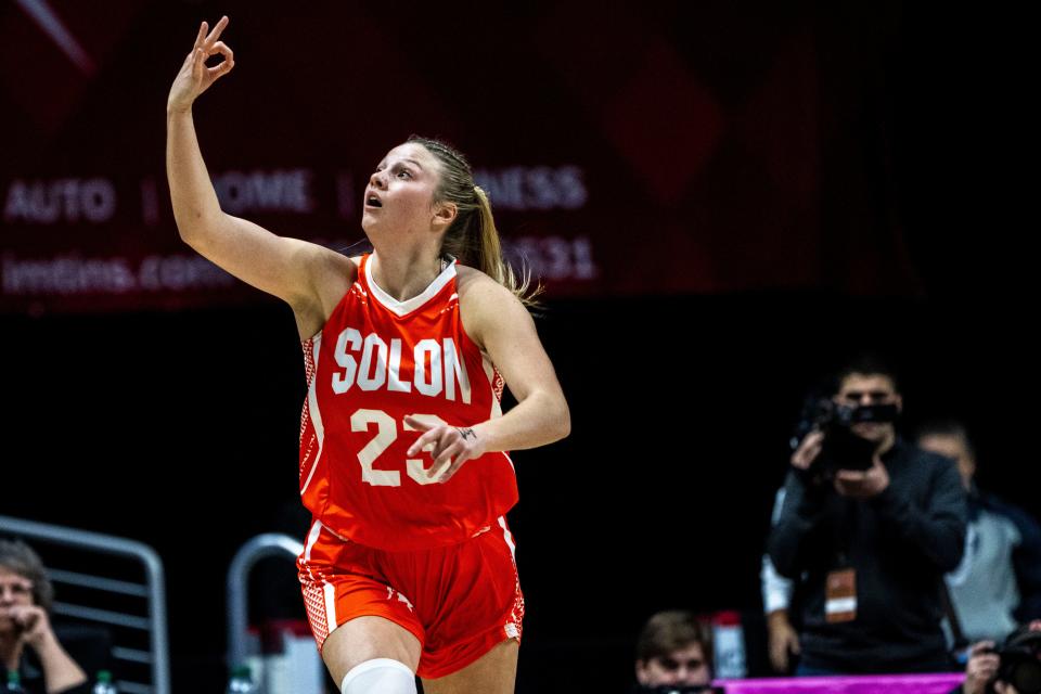 Solon girls basketball player Callie Levin was voted the Des Moines Register's Iowa Ortho female Athlete of the Week for the week of Feb. 26-March 3.