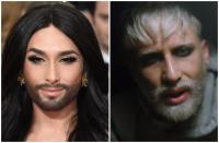 <p>Sí, en estas dos imágenes estás viendo a Conchita Wurst. Tom Neuwirth, el artista que se esconde detrás de la ganadora de Eurovisión 2014, parece que ha decidido enterrar al personaje y ha protagonizado un cambio de look radical. (Foto: Mark Ralston / AFP / Youtube / <a rel="nofollow noopener" href="http://www.youtube.com/watch?v=6pQHwVwRbiQ" target="_blank" data-ylk="slk:conchitawurstVEVO;elm:context_link;itc:0;sec:content-canvas" class="link ">conchitawurstVEVO</a>). </p>