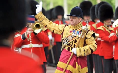 Drum Major Staite during the Queen's Birthday Parade in 2012 - Credit: PA