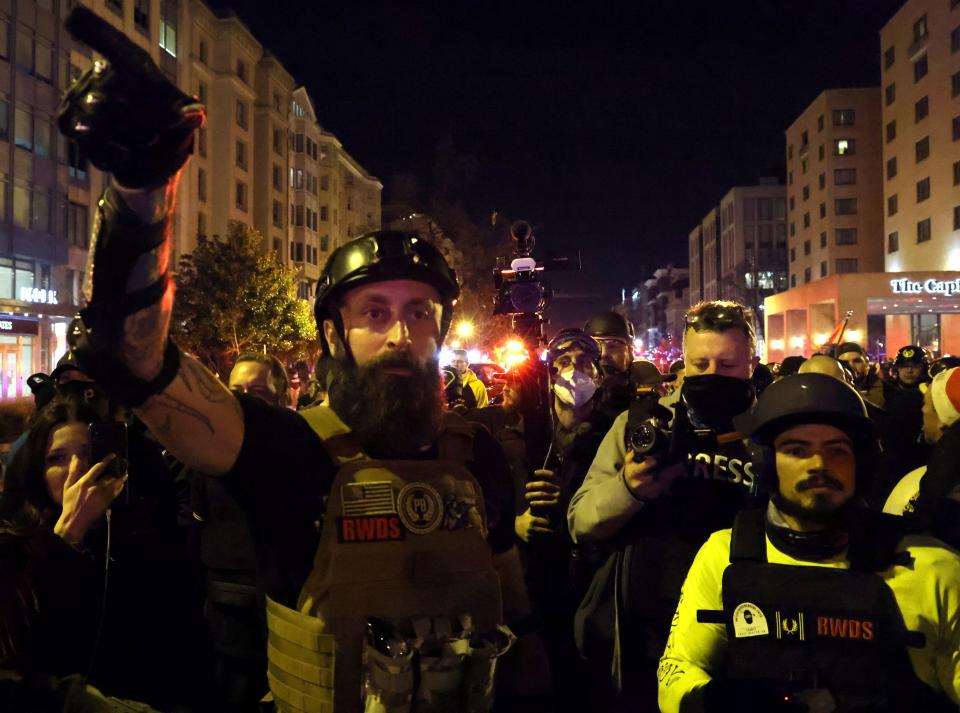 Image: People take part in a rally to protest the results of the election, in Washington (Jonathan Ernst / Reuters)