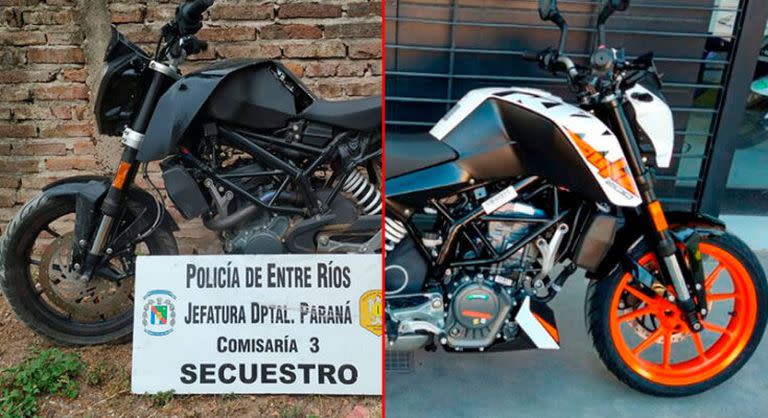 La moto fue hallada en la vivienda de un sujeto con prisión domiciliaria.