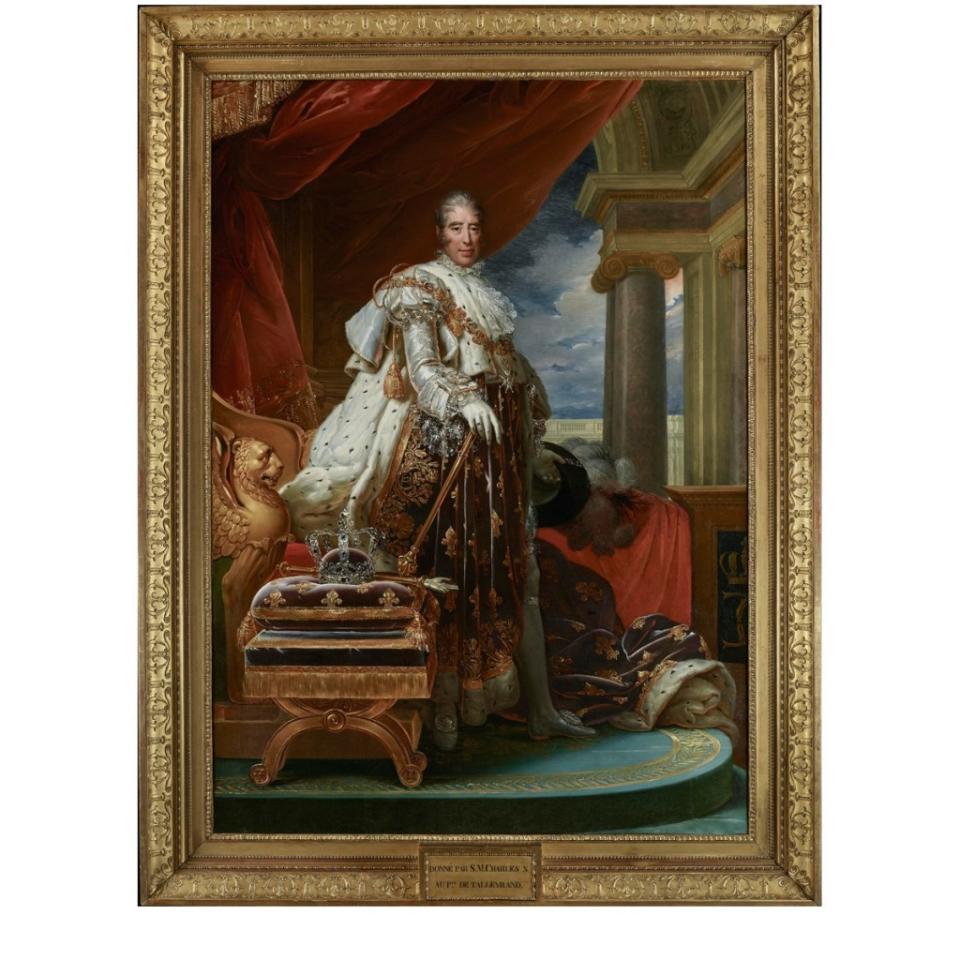 <i>Portrait of King Charles X in Coronation Robes</i>, 1825. by Baron Francois Gerard. Oil on canvas.