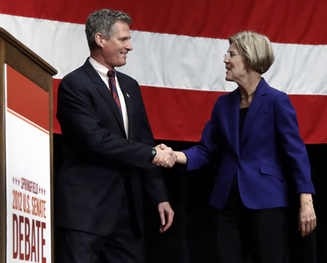 Brown and Warren. (AP/Elise Amendola)