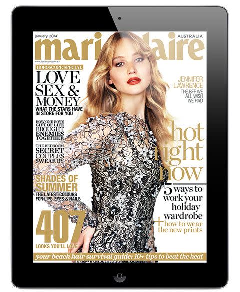 Jennifer Lawrence is this month's marie claire cover girl.