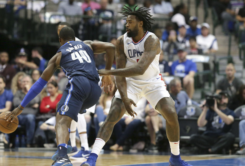 LA Clippers center DeAndre Jordan may be looking for a new address soon. (AP Photo/LM Otero)