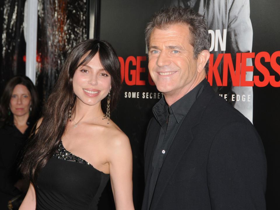 Oksana Grigorieva and Mel Gibson at the "Edge Of Darkness" Los Angeles Premiere on January 26, 2010 in Hollywood, California.