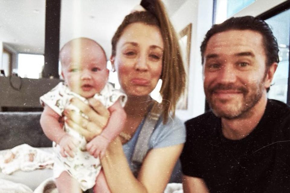 <p>Kaley Cuoco/Instagram</p> Kaley Cuoco and Tom Pelphrey with baby daughter Matilda