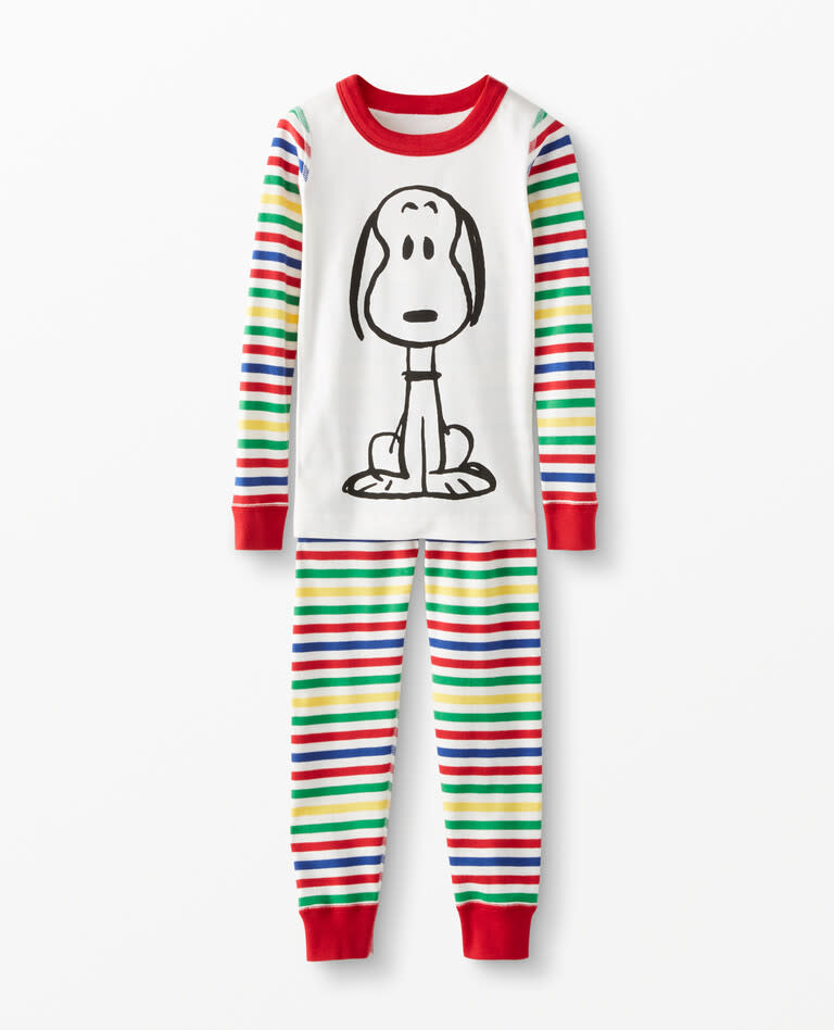 Peanuts Snoopy Long John Pajamas. Image via Hanna Andersson.