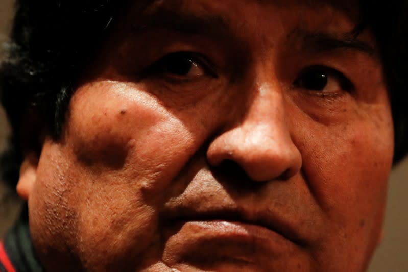 Foto de archivo. El expresidente boliviano, Evo Morales, durante una conferencia de prensa en Ciudad de México.