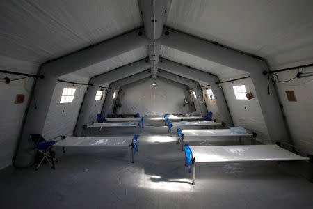 A new high-tech field hospital for civilians and soldiers wounded in the clashes is seen in Bartella, Iraq, January 14, 2017. REUTERS/Azad Lashkari