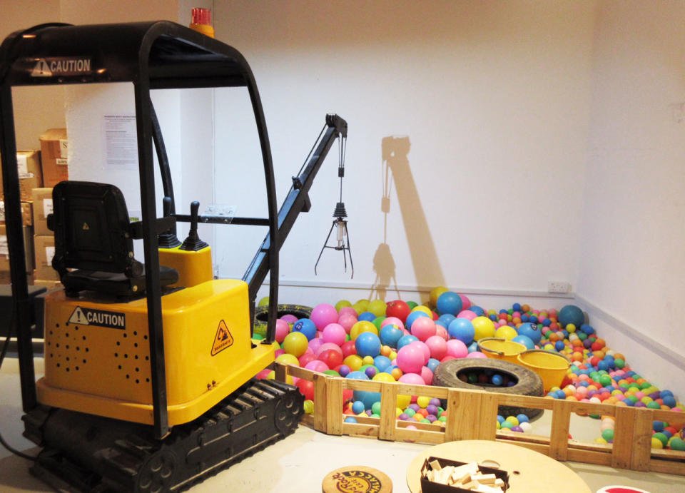 Both our kids liked this grabber crane – our younger son liked taking the balls and throwing them out of the pit. Photo: Mummy and Daddy Daycare