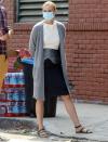 <p>Diane Kruger is seen wearing a mask while on set of her TV series <i>Swimming with Sharks</i> in L.A. on Thursday. </p>