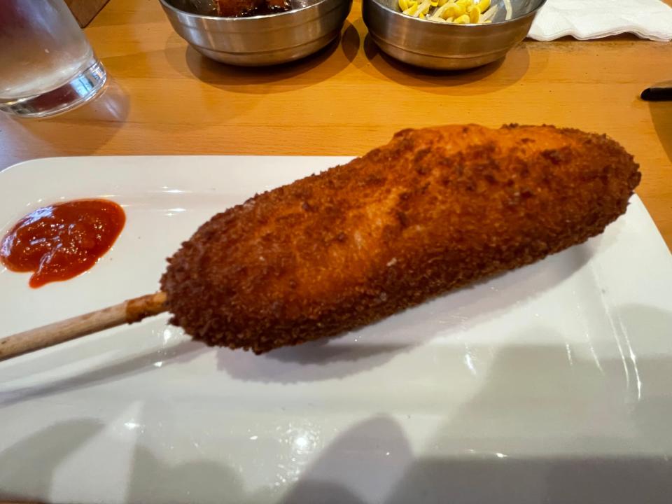 The Korean corn dog is one of the small-plate options at Gogi Korean Kitchen in West Knoxville.