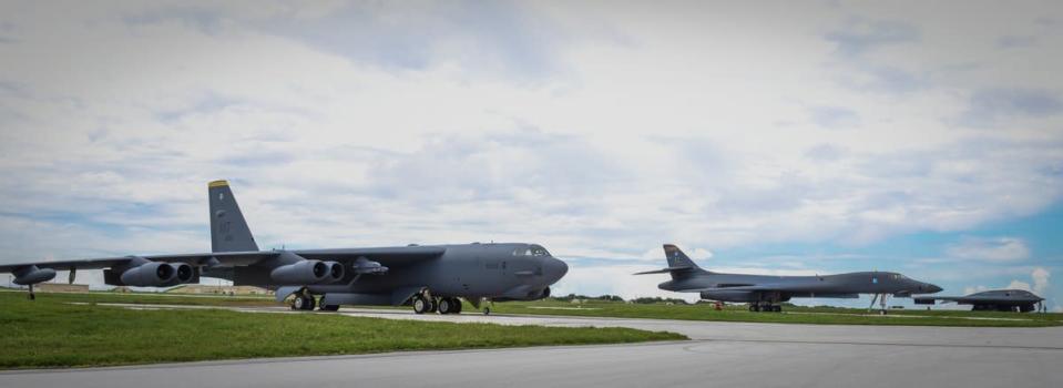 B-52 B-1 B-2 bomber deterrent nuclear pacific guam andersen air force base