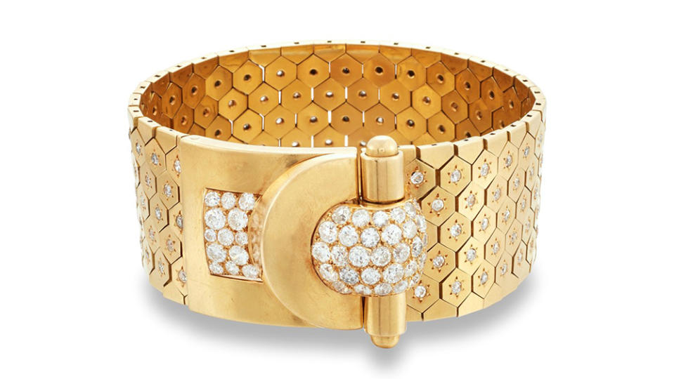 Van Cleef & Arpels Retro Diamond ‘Ludo Hexagone’ Bracelet. - Credit: Christie's