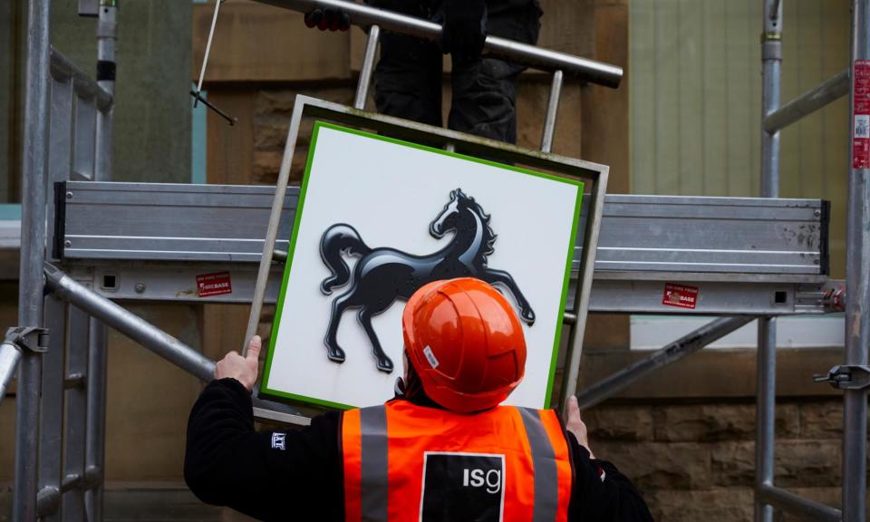 <span>Hebden Bridge in West Yorkshire, where Lloyds Bank, the last in the town, closed in January 2019.</span><span>Photograph: Christopher Thomond/The Guardian</span>