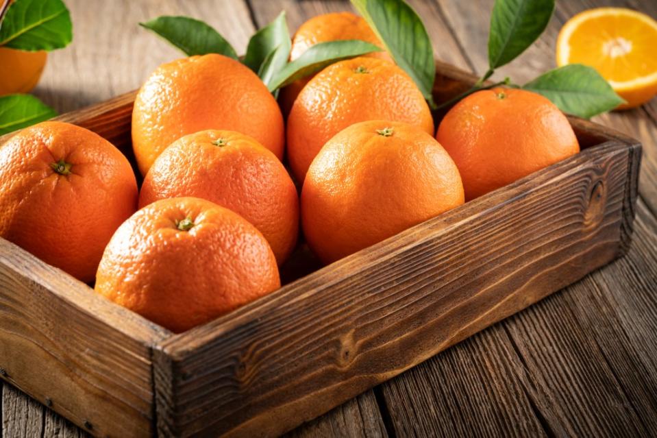 The American Heart Association recommends consuming 4½ cups of fruit every day — oranges have been shown to aid brain health because they are rich in vitamin C. Getty Images