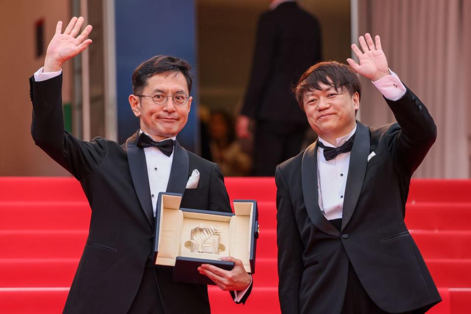 吉卜力工作室在法國坎城影展（Cannes Film Festival）獲頒榮譽金棕櫚獎（Palme d'Or）。（翻攝自東方IC）