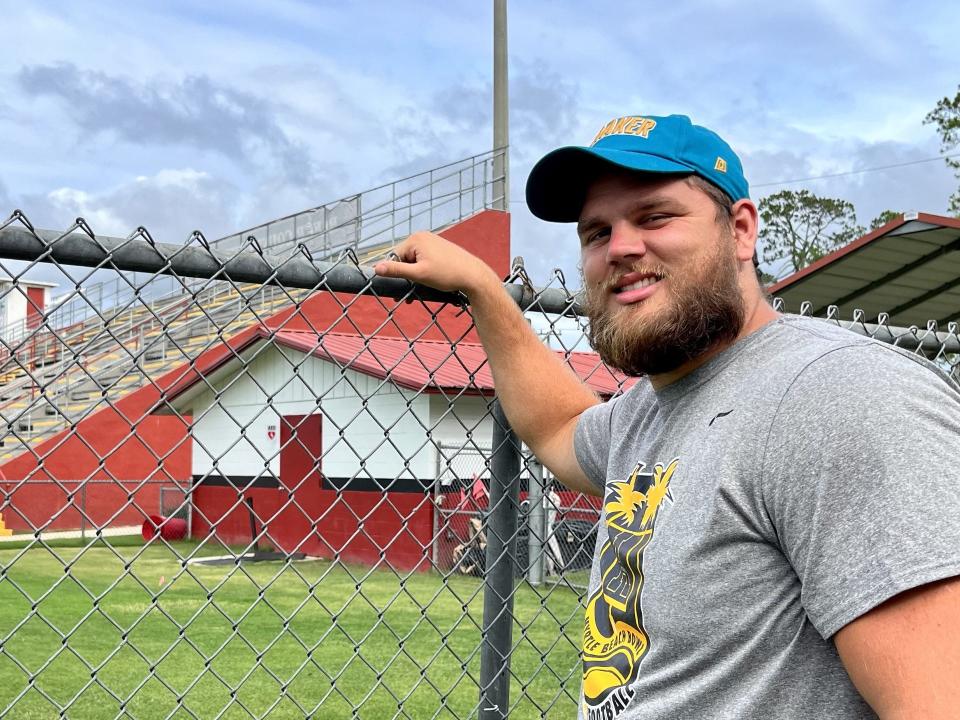 Cooper Hodges, one of the Jacksonville Jaguars seventh-round draft picks played high school football for the Baker County Wildcats -- following in his father Brad's footsteps.