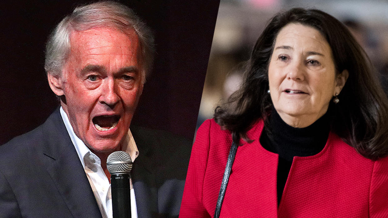 Sen. Edward Markey and Rep. Diana DeGette. (Barry Chin/The Boston Globe via Getty Images, Bill Clarke/CQ Roll Call via Getty Images)