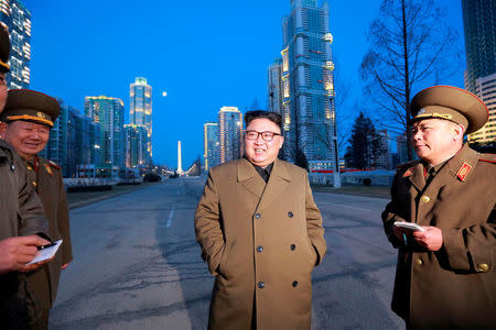 FILE PHOTO - North Korean leader Kim Jong Un is pictured in this undated picture provided by KCNA in Pyongyang on March 16, 2017. KCNA/via Reuters/File Photo