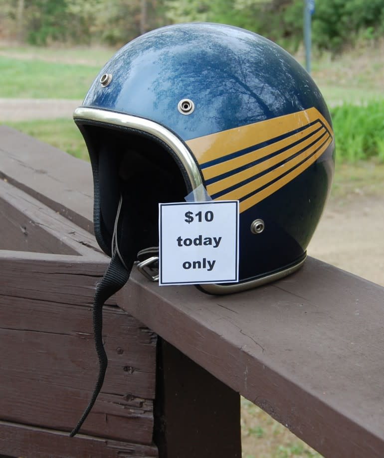 Truisms-ten dollar helmet ten dollar head